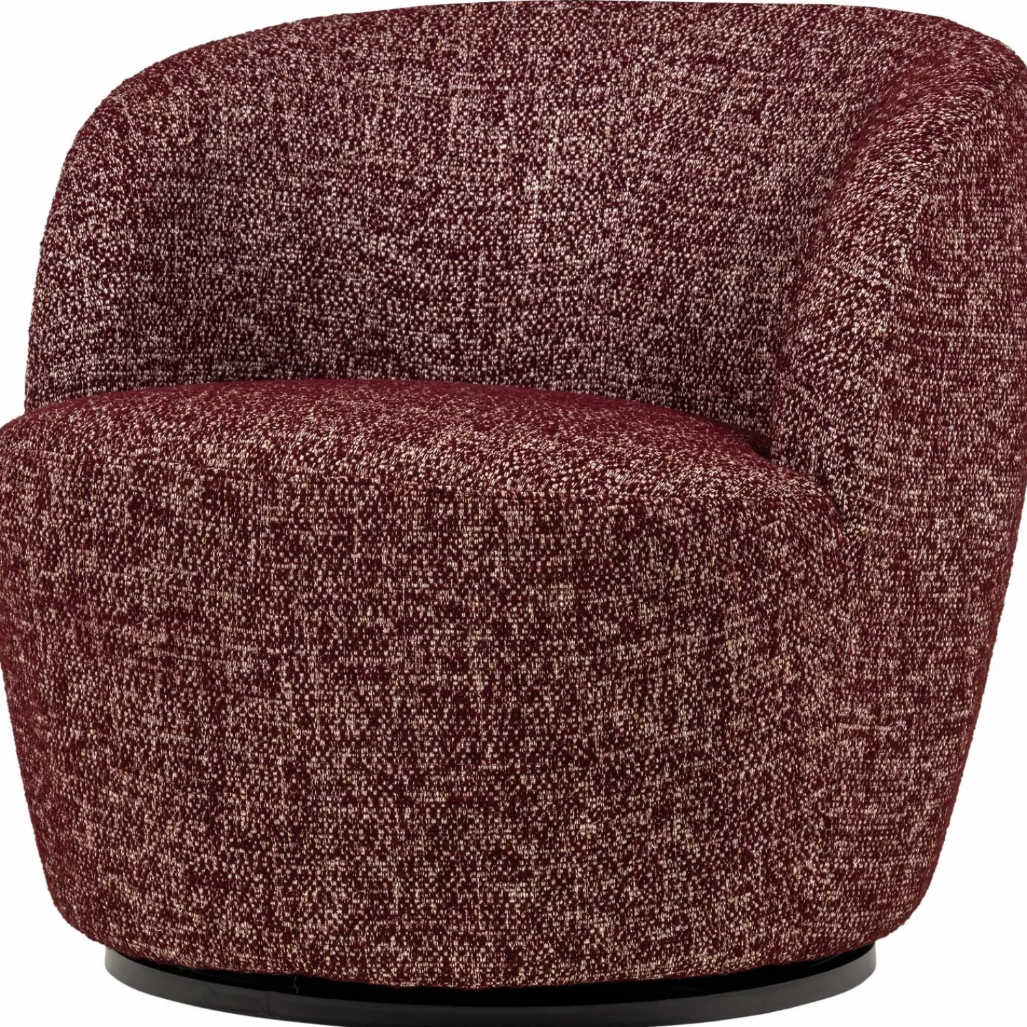 New WOOOD Serra draaifauteuil rood melange Bordeaux