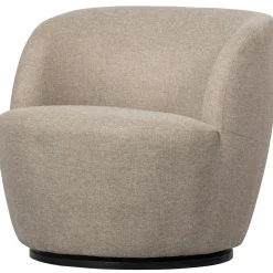 Outlet WOOOD Serra draaifauteuil geweven stof Zand