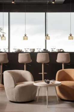 Outlet WOOOD Serra draaifauteuil geweven stof Zand