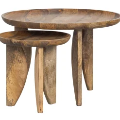 Discount WOOOD Set v 2 - High Heels bijzettafels mango hout naturel
