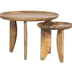 Discount WOOOD Set v 2 - High Heels bijzettafels mango hout naturel