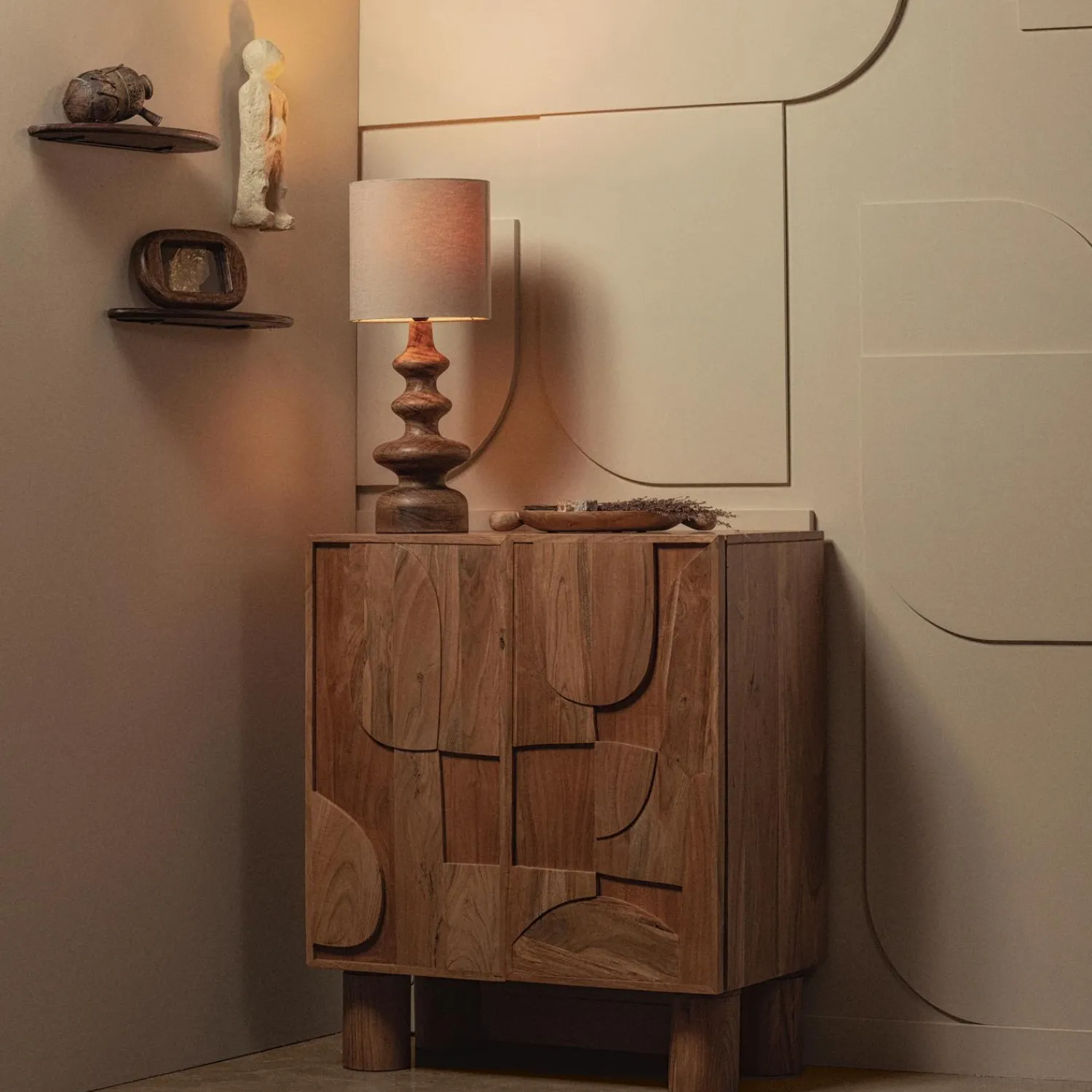 Hot WOOOD Set v 2 - Layer wandplanken mango hout walnoot