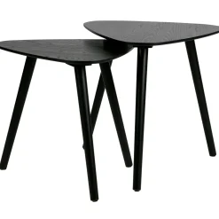 Hot WOOOD Set v 2 - Nila bijzettafels zwart