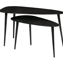 New WOOOD Set v 2 - Triangle bijzettafel metaal zwart nikkel