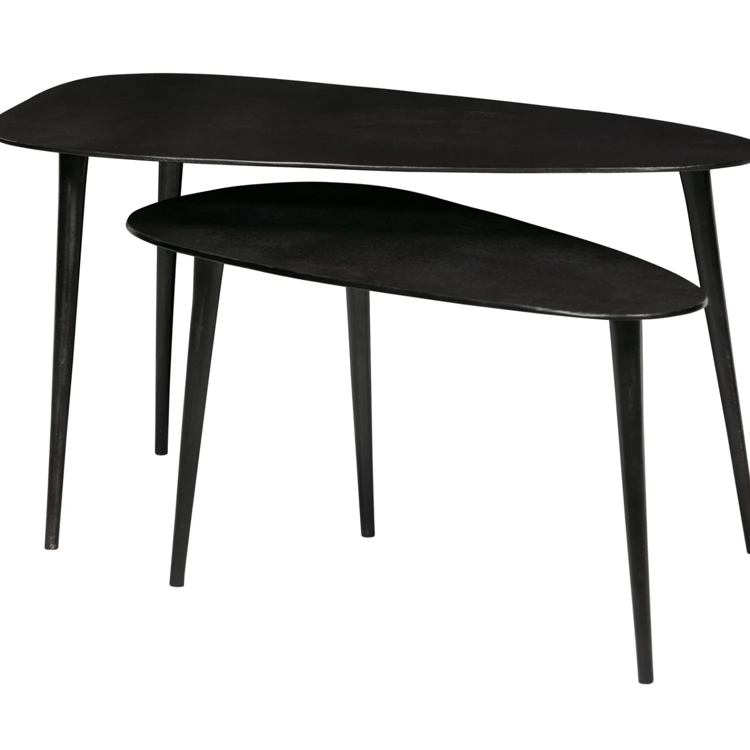 New WOOOD Set v 2 - Triangle bijzettafel metaal zwart nikkel