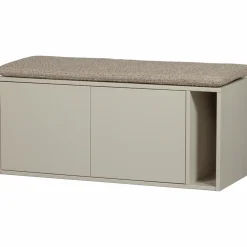 WOOOD Settle Down tv meubel/bankje 108 cm met zitkussen Dust