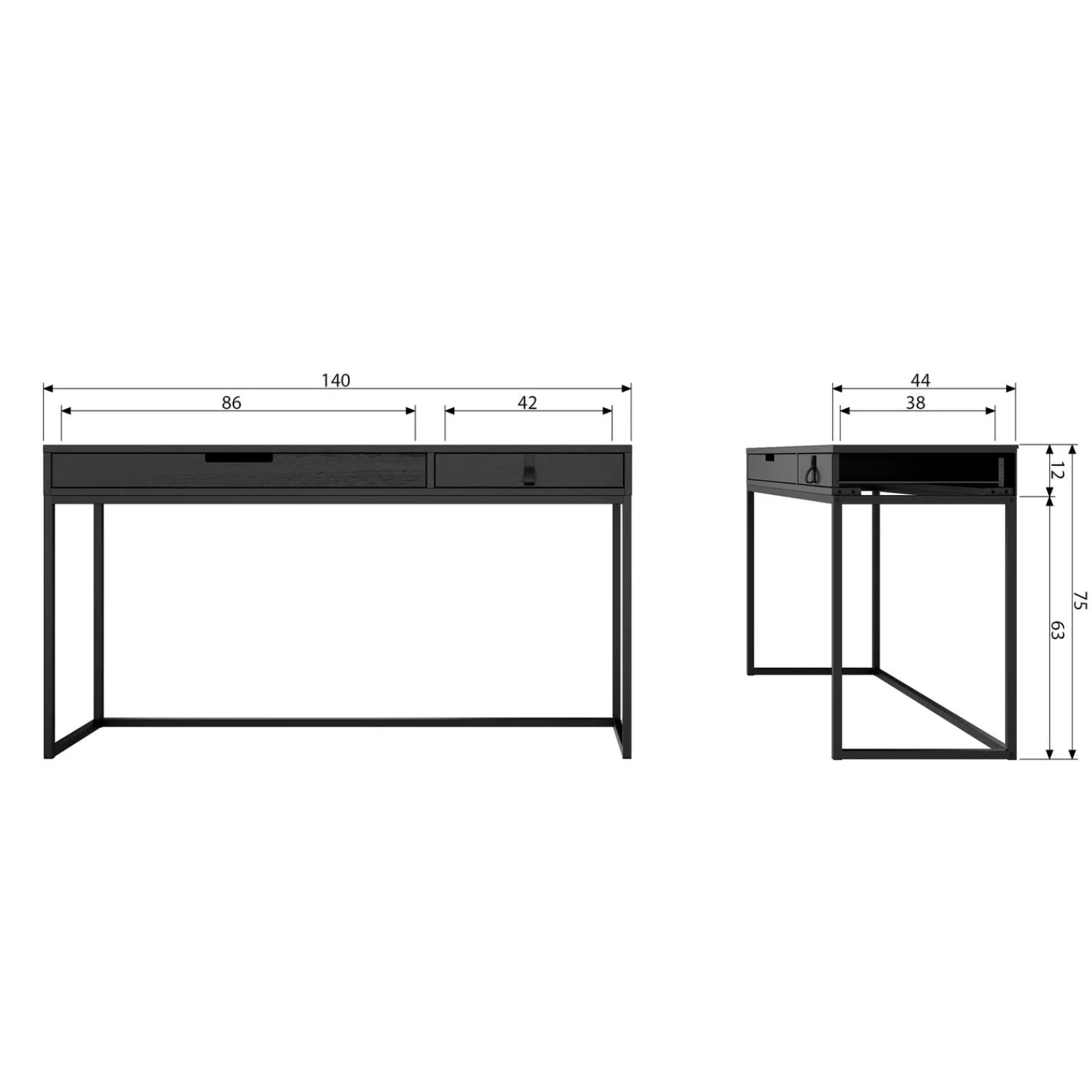 Hot WOOOD Silas bureau essen Blacknight