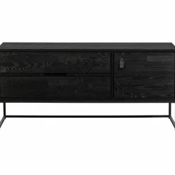 Outlet WOOOD Silas tv meubel 120 cm essen Blacknight