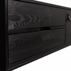 Outlet WOOOD Silas tv meubel 120 cm essen Blacknight