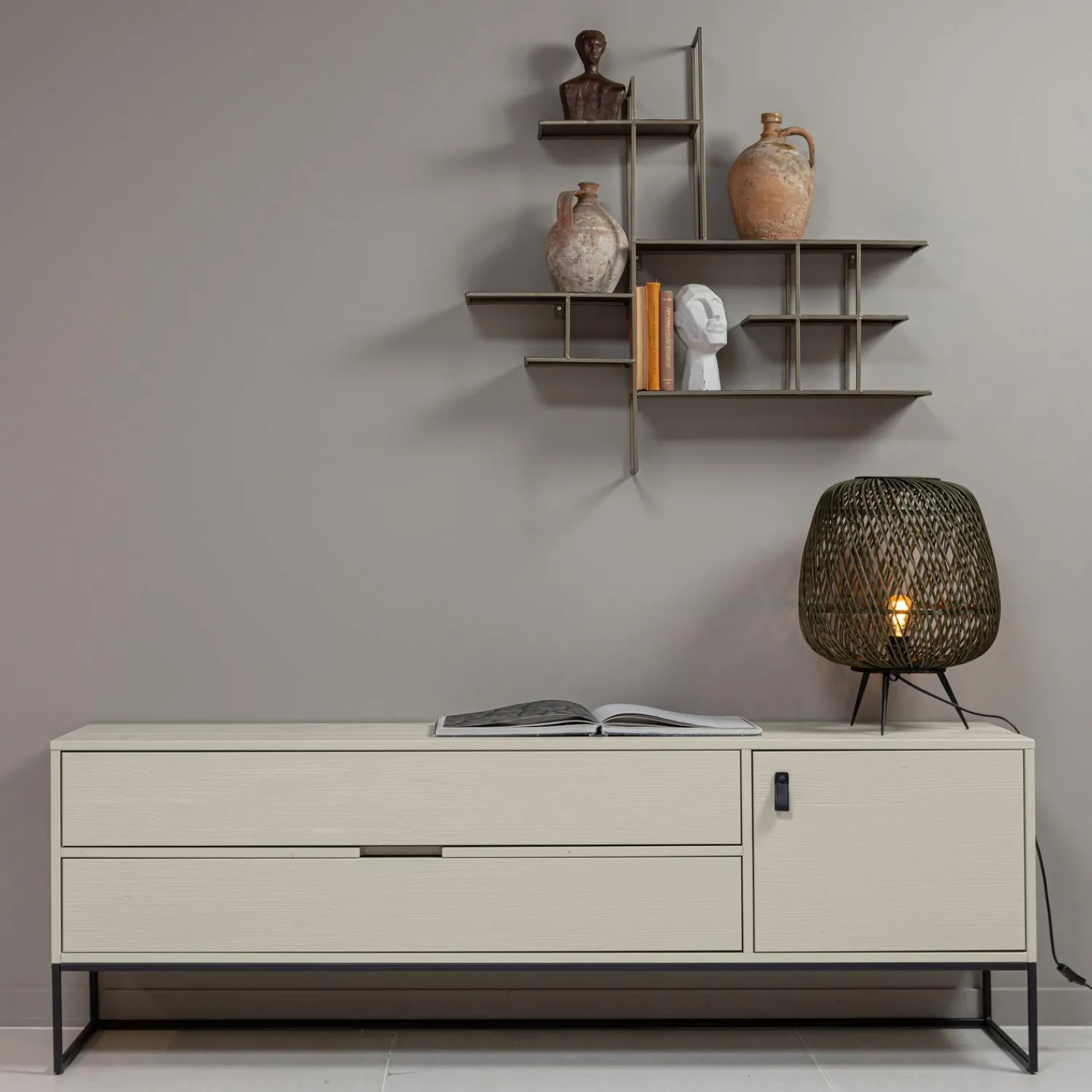 Hot WOOOD Silas tv meubel 180 cm grenen Dust