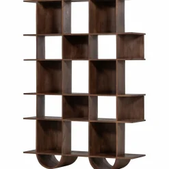 Hot WOOOD Sinne boekenkast hout walnoot 180x130 cm