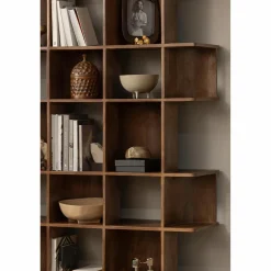 Hot WOOOD Sinne boekenkast hout walnoot 180x130 cm