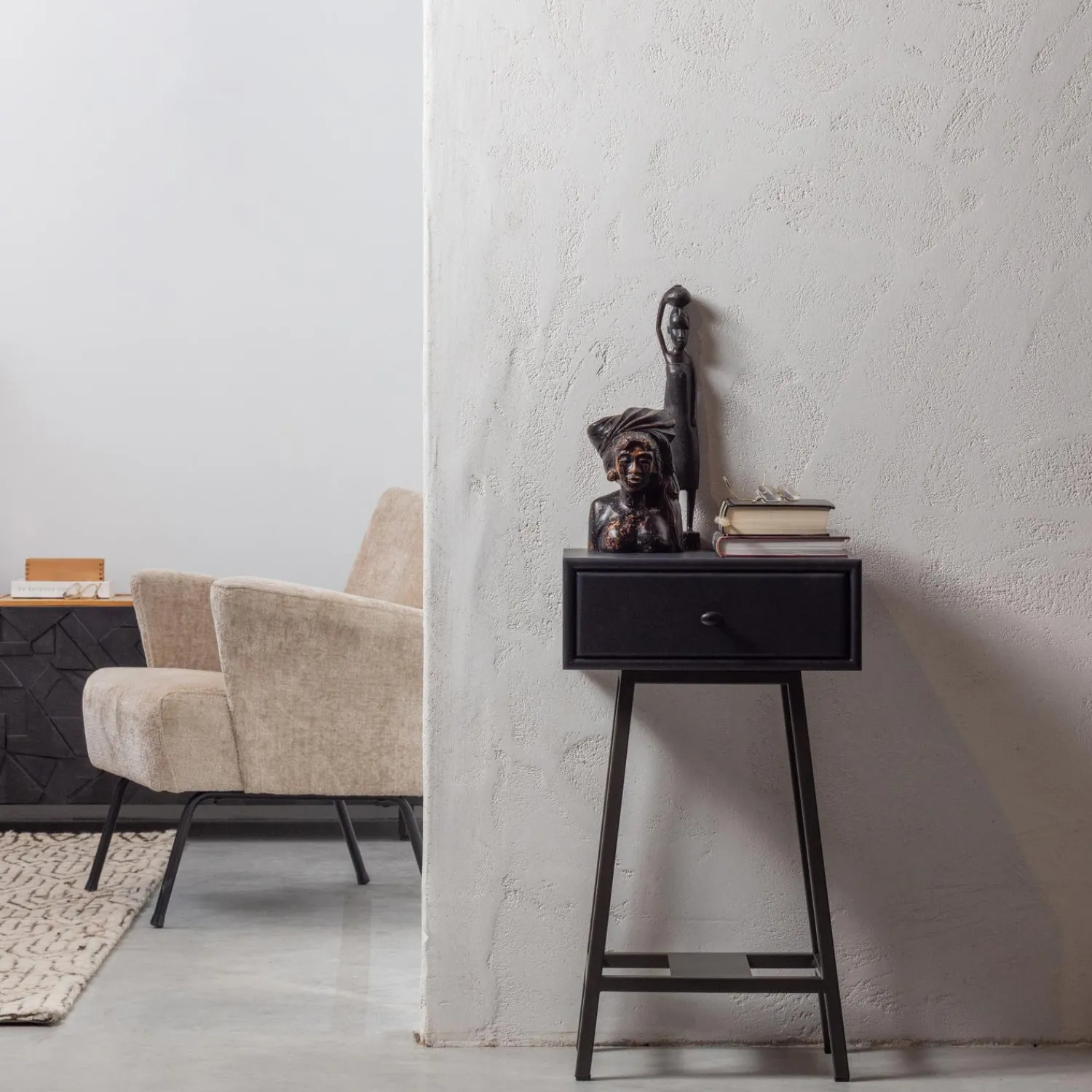 WOOOD Skybox sidetable Zwart