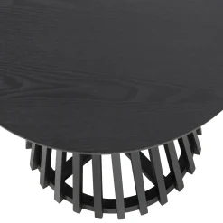 Online WOOOD Slats High bijzettafel hout zwart 48xø50