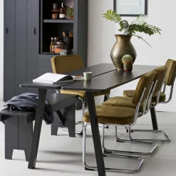 Outlet WOOOD Slide kast Barn bezaagd mat Zwart