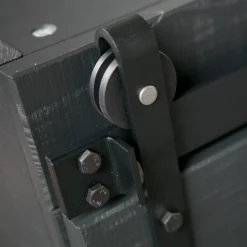 Outlet WOOOD Slide kast Barn bezaagd mat Zwart