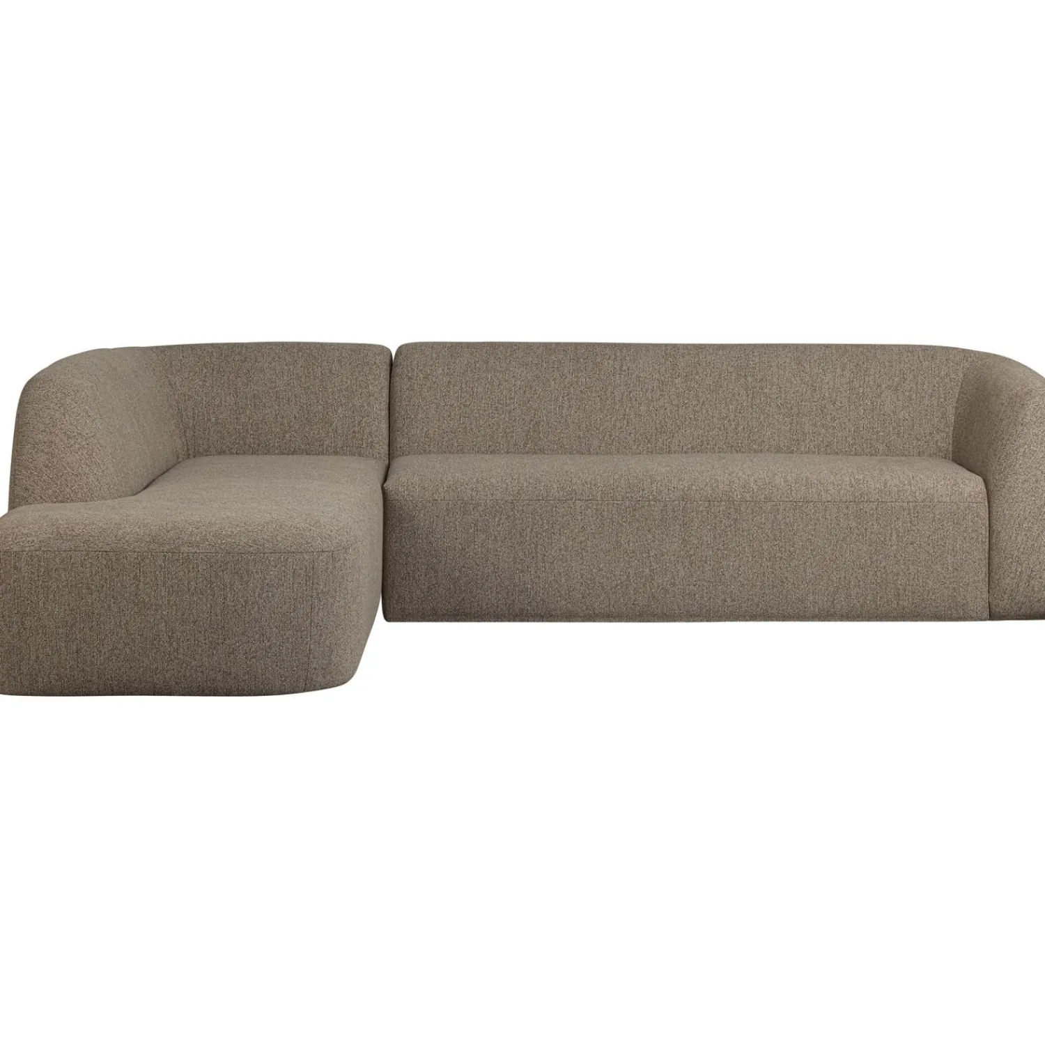 Sale WOOOD Sloping hoekbank links Lichtbruin melange