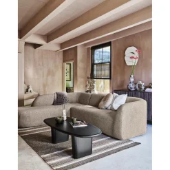 New WOOOD Sloping hoekbank links Naturel melange