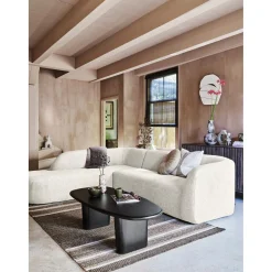 New WOOOD Sloping hoekbank links Pearl melange