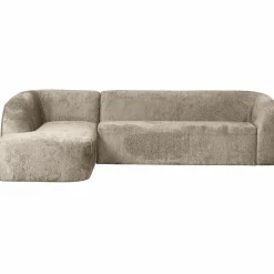 Online WOOOD Sloping hoekbank links structure velvet Wheatfield