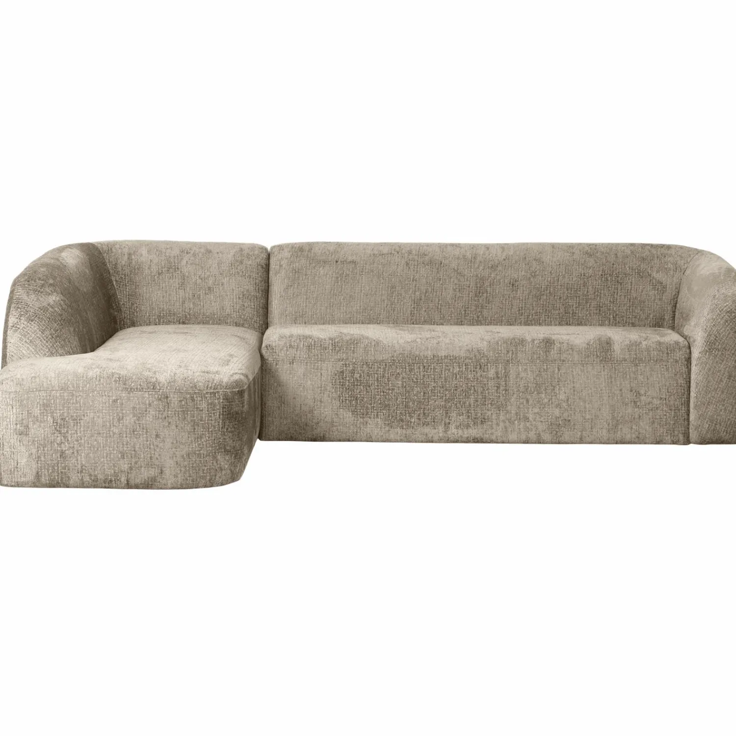 Online WOOOD Sloping hoekbank links structure velvet Wheatfield