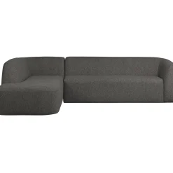 Clearance WOOOD Sloping hoekbank melangelinks grijs/zwart Grijs/zwart melange