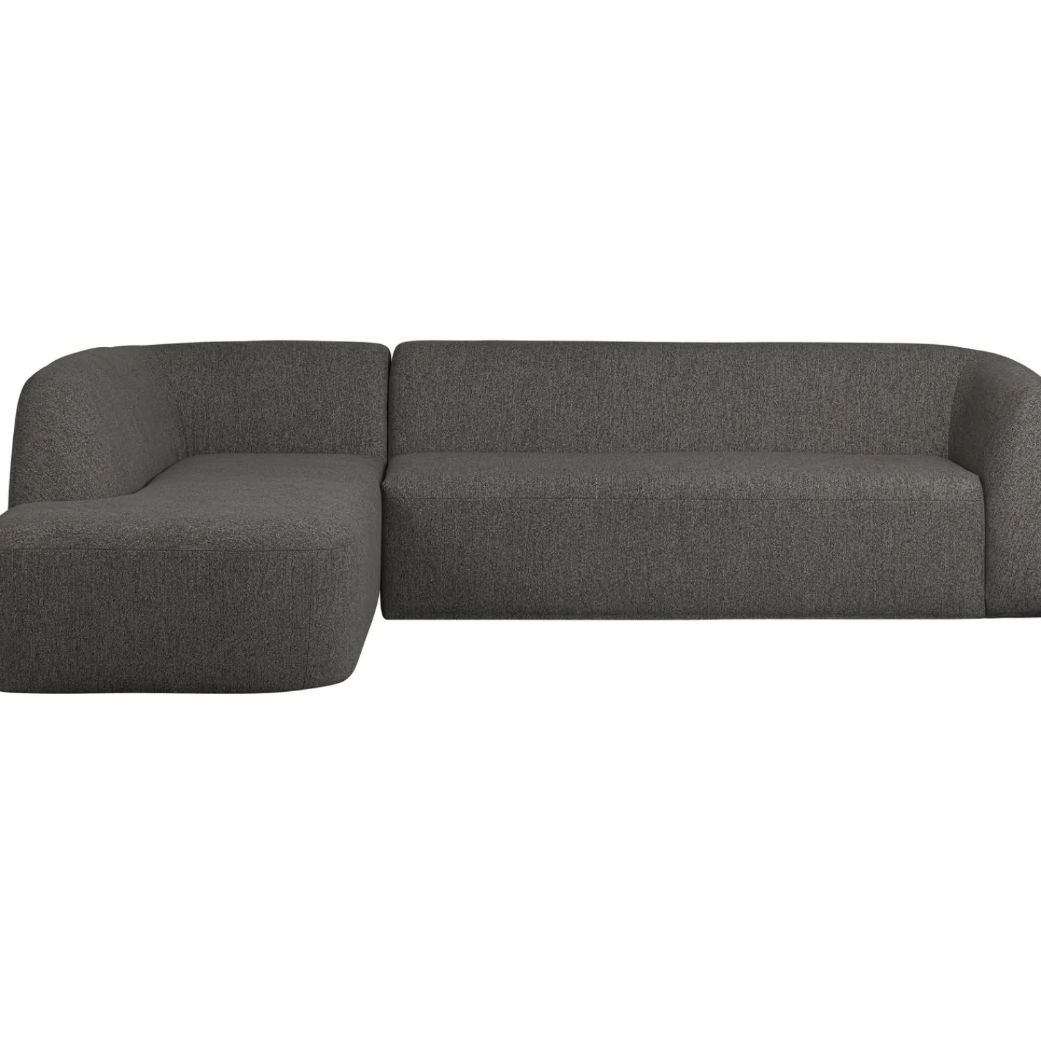 Clearance WOOOD Sloping hoekbank melangelinks grijs/zwart Grijs/zwart melange