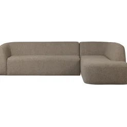 Clearance WOOOD Sloping hoekbank rechts Lichtbruin melange