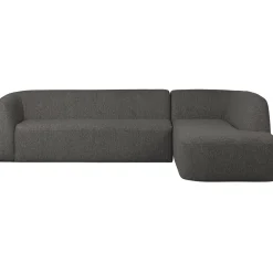 WOOOD Sloping hoekbank rechts melangegrijs/zwart Grijs/zwart melange