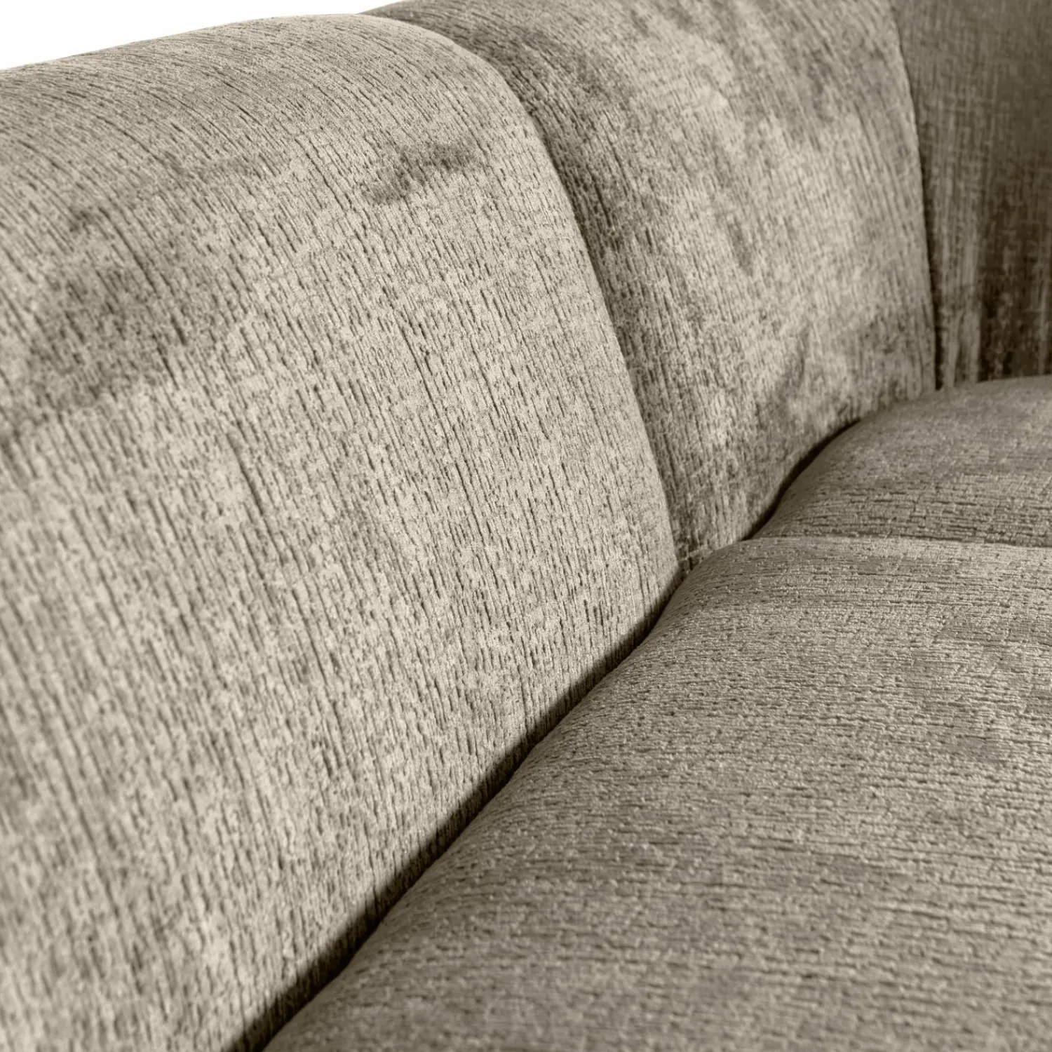 Clearance WOOOD Sloping hoekbank rechts structure velvet Wheatfield