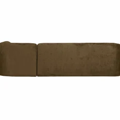 Outlet WOOOD Sloping hoekbank rechts structure velvet Brass