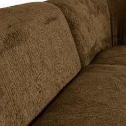 Outlet WOOOD Sloping hoekbank rechts structure velvet Brass