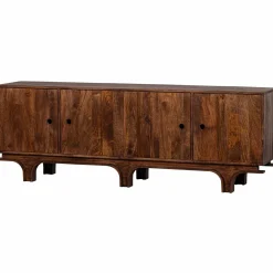 WOOOD Staes dressoir 4-deurs mango hout walnoot