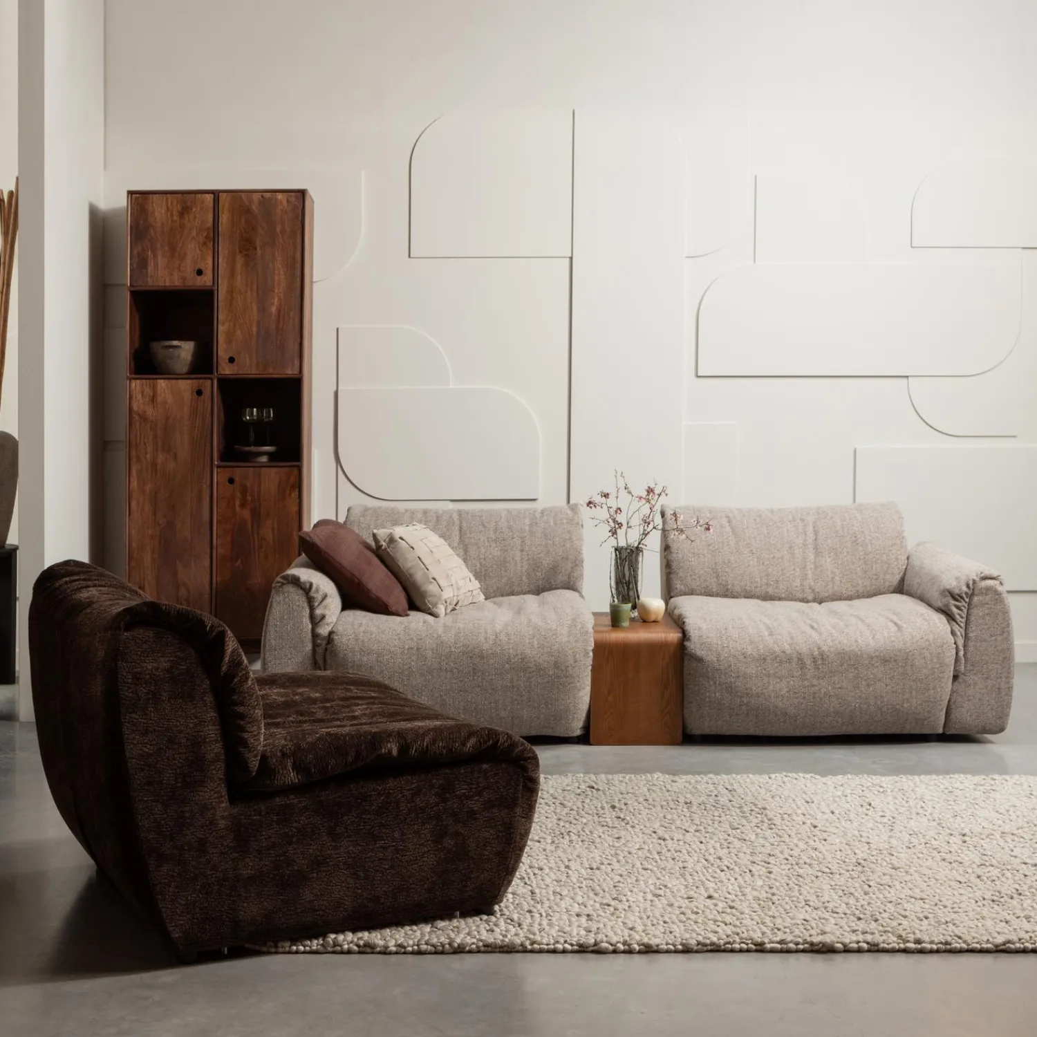 Outlet WOOOD Staes opbergkast mango hout walnoot