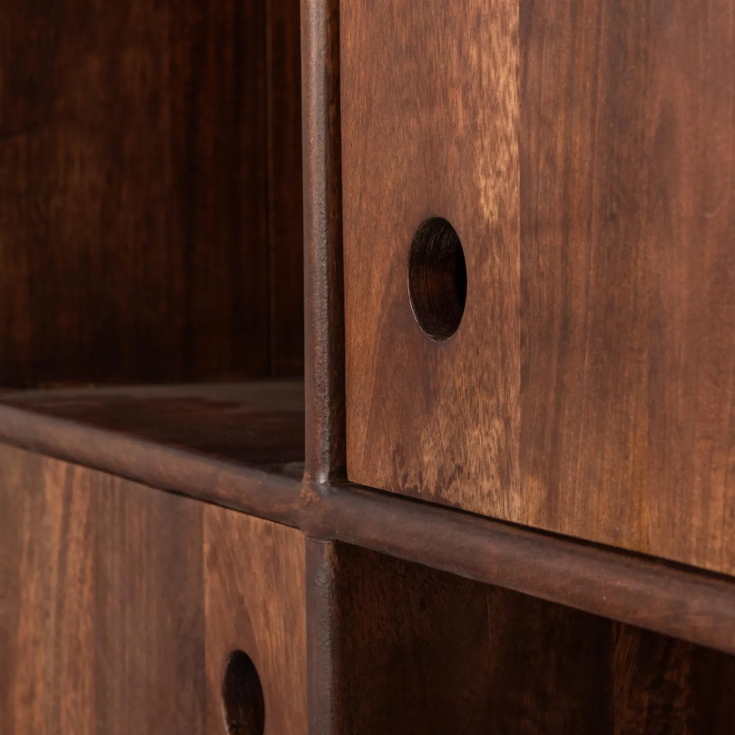 Outlet WOOOD Staes opbergkast mango hout walnoot