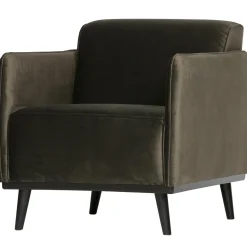 Discount WOOOD Statement fauteuil met arm velvet Warm groen