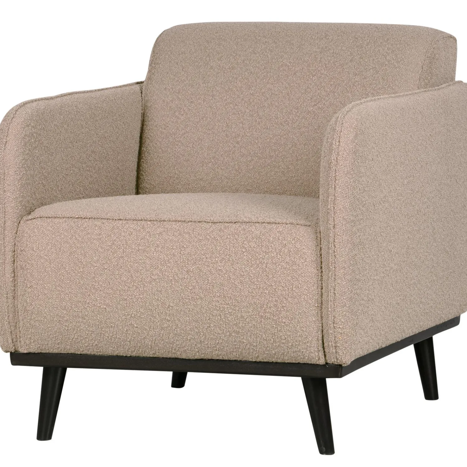 WOOOD Statement fauteuil met arm bouclé Beige