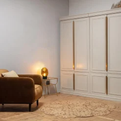 Clearance WOOOD Statement fauteuil met arm velvet Honinggeel