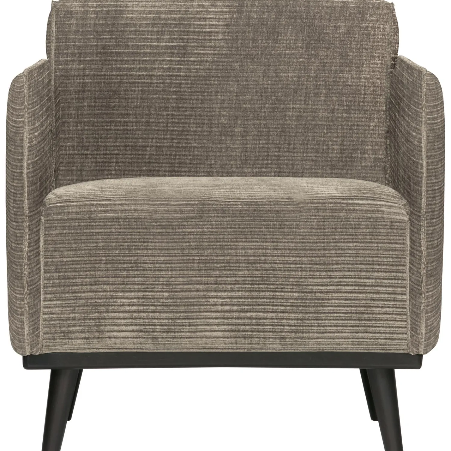 Clearance WOOOD Statement fauteuil met arm ribstof clay Kleigrijs