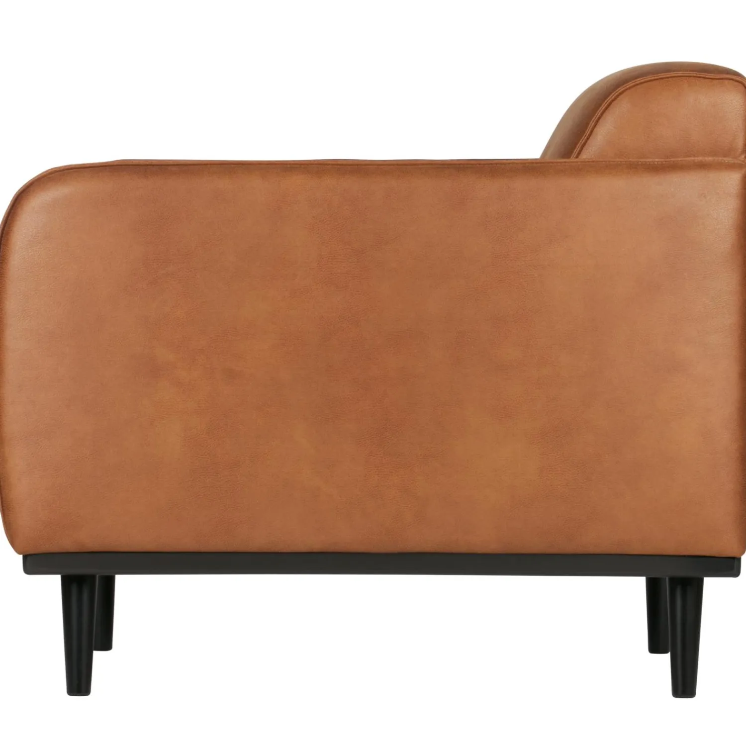 Best WOOOD Statement fauteuil met arm ecoleer Cognac