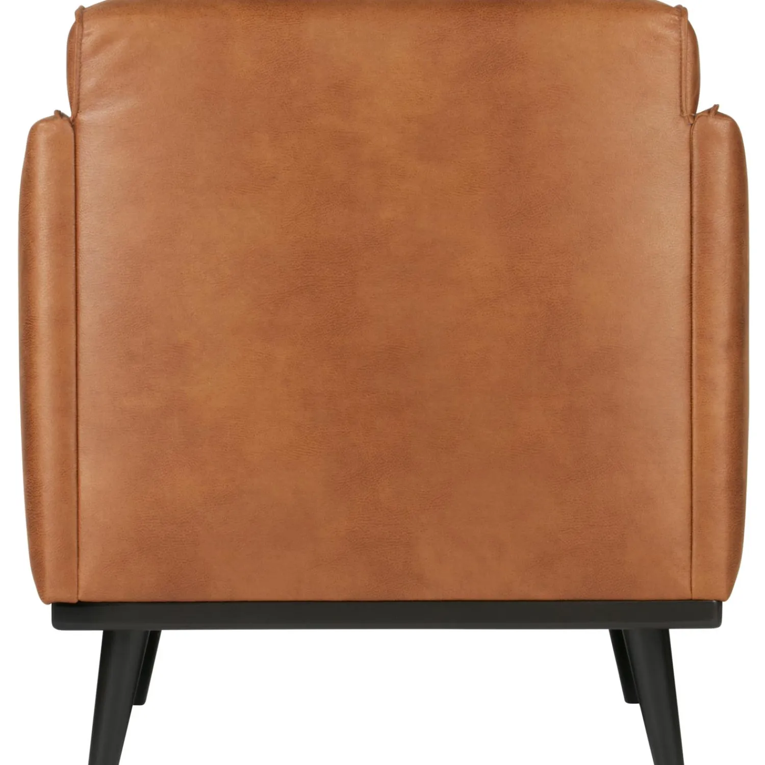 Best WOOOD Statement fauteuil met arm ecoleer Cognac