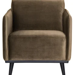 Outlet WOOOD Statement fauteuil met arm velvet Taupe