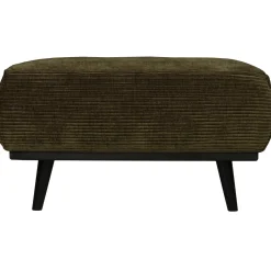 Clearance WOOOD Statement hocker ribstof Warm groen