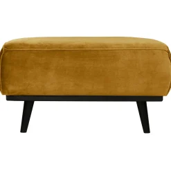Online WOOOD Statement hocker velvet Honinggeel