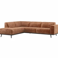 Online WOOOD Statement hoekbank links chenille velvet Terra