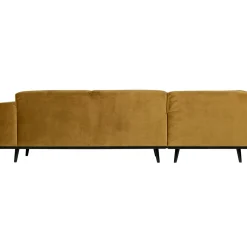 Outlet WOOOD Statement hoekbank links velvet Honinggeel