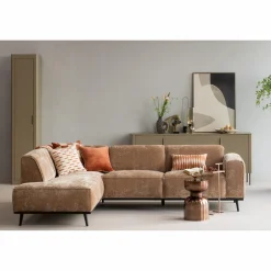 Outlet WOOOD Statement hoekbank links chenille velvet Taupe