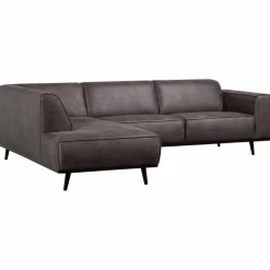 Outlet WOOOD Statement hoekbank links ecoleer Donkergrijs