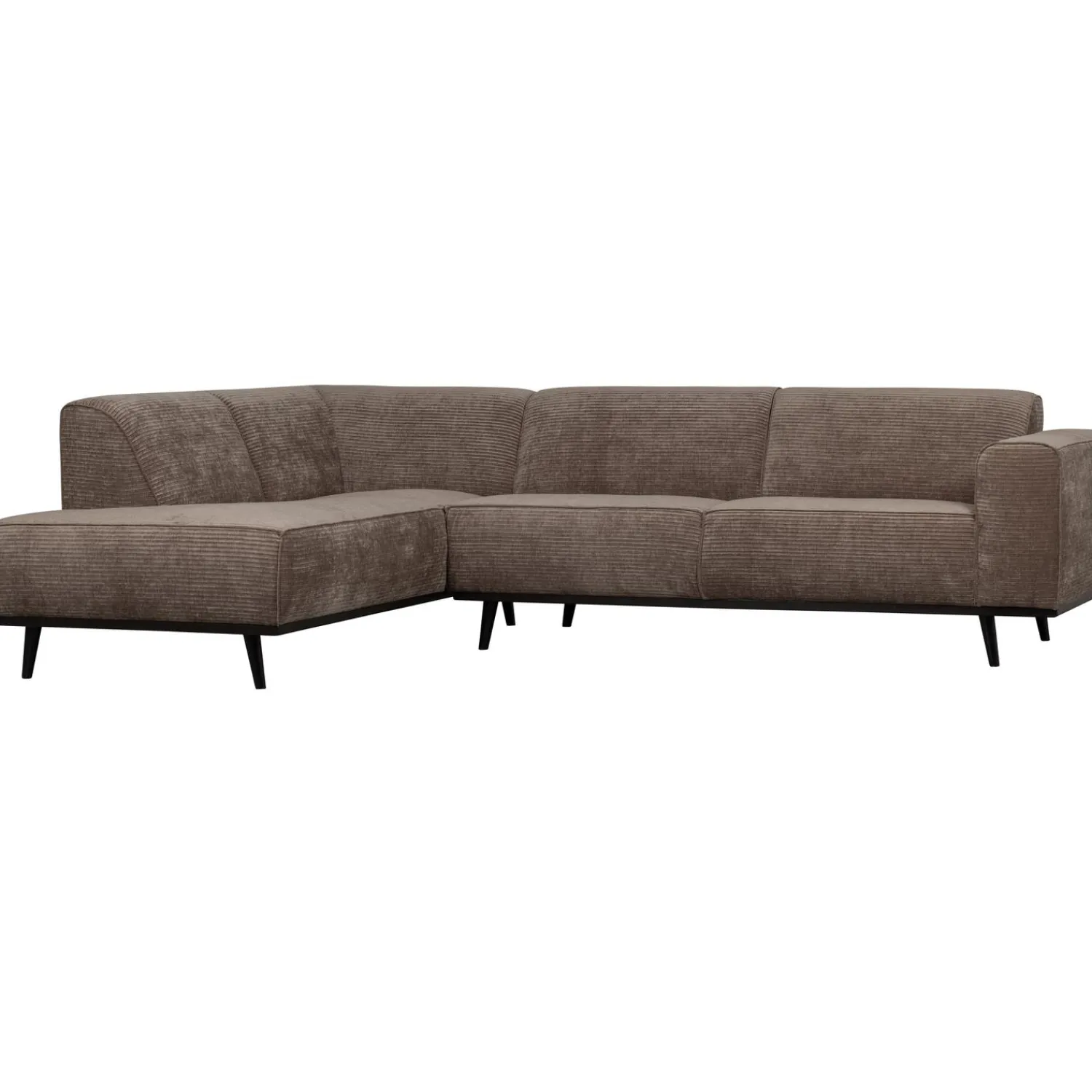 New WOOOD Statement hoekbank links ribstof Taupe