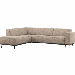 Hot WOOOD Statement hoekbank links Lichtbruin melange